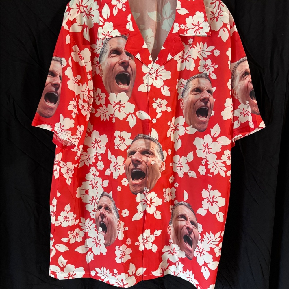 Floral Eric Musselman Graphic button-up Hawaiian-print shirt, XL